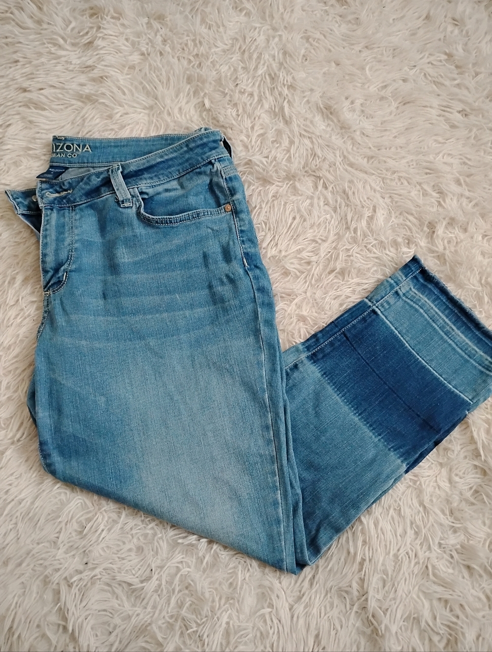 Arizona Jean Company Light and Dark Blue Patchwork Jeans
